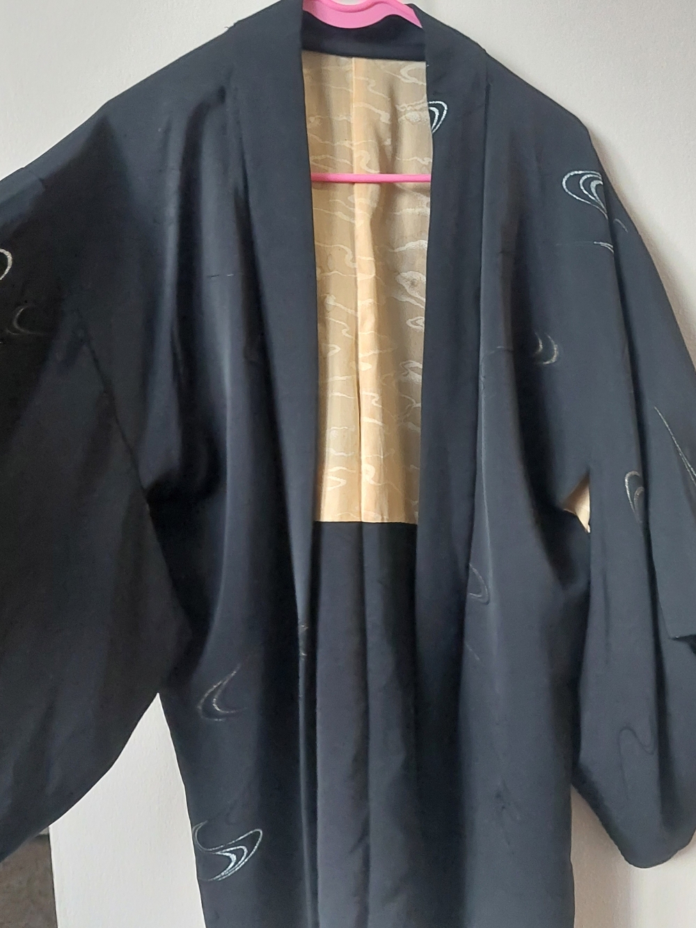 Black Haori with Cream Lining